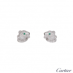 Cartier White Gold Panthere De Cartier Earrings N8050700